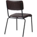 Modern Bistro Dining Chair Dining Chair with PU Leather Seat Dark Brown 460x565x795mm |  TGS006 Makfry
