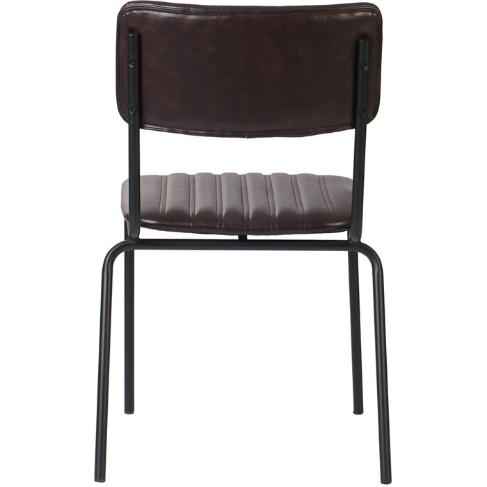 Modern Bistro Dining Chair Dining Chair with PU Leather Seat Dark Brown 460x565x795mm |  TGS006 Makfry