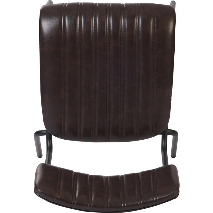 Modern Bistro Dining Chair Dining Chair with PU Leather Seat Dark Brown 460x565x795mm |  TGS006 Makfry