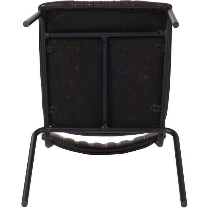 Modern Bistro Dining Chair Dining Chair with PU Leather Seat Dark Brown 460x565x795mm |  TGS006 Makfry