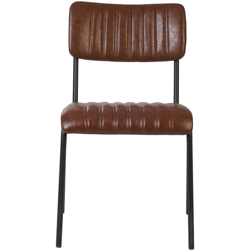 Modern Bistro Dining Chair Dining Chair with PU Leather Seat Light Brown 460x565x795mm |  TGS008 Makfry