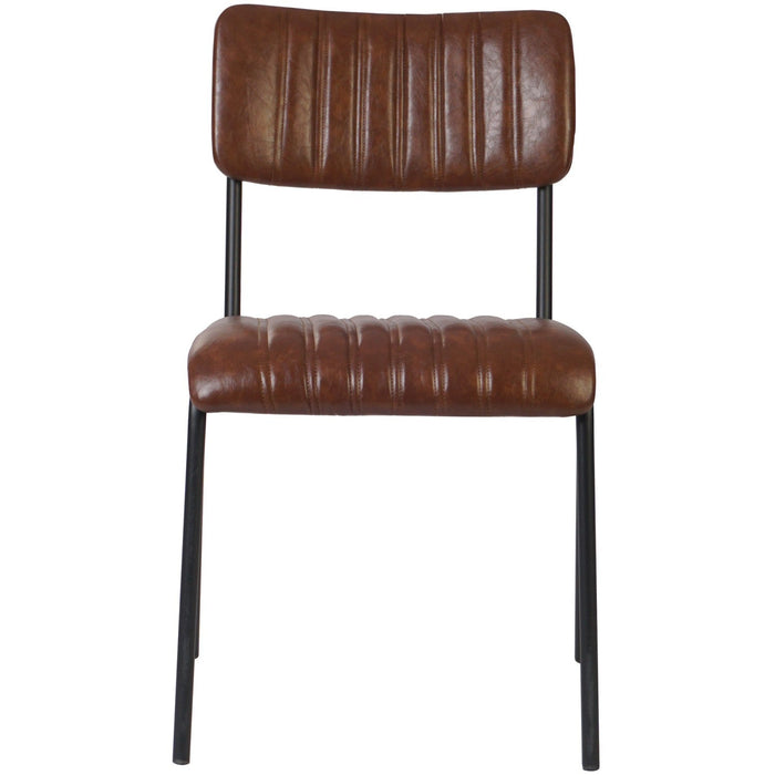 Modern Bistro Dining Chair Dining Chair with PU Leather Seat Light Brown 460x565x795mm |  TGS008 Makfry