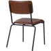Modern Bistro Dining Chair Dining Chair with PU Leather Seat Light Brown 460x565x795mm |  TGS008 Makfry