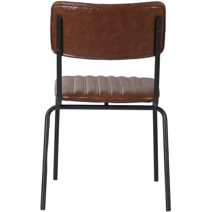 Modern Bistro Dining Chair Dining Chair with PU Leather Seat Light Brown 460x565x795mm |  TGS008 Makfry