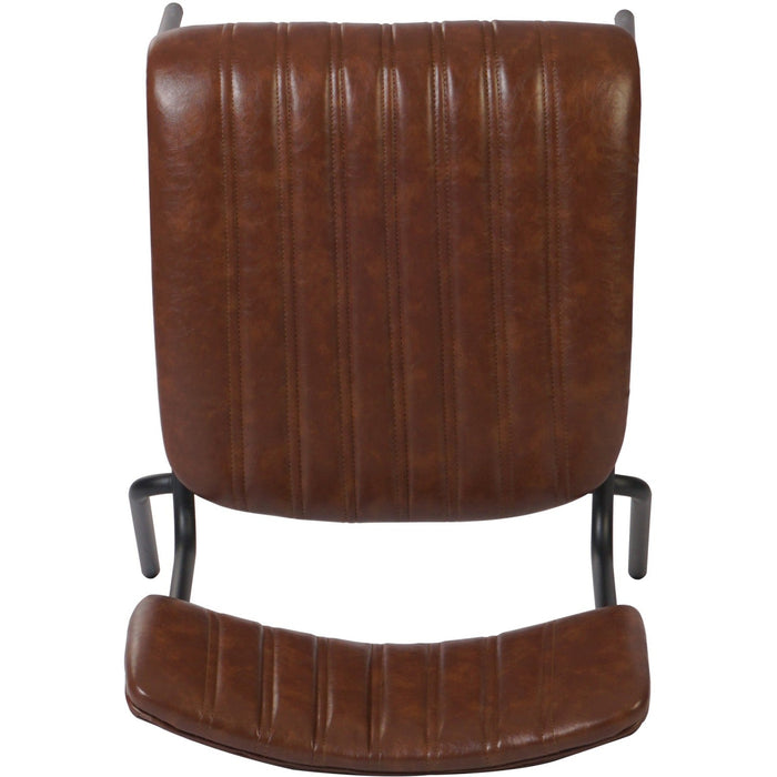 Modern Bistro Dining Chair Dining Chair with PU Leather Seat Light Brown 460x565x795mm |  TGS008 Makfry