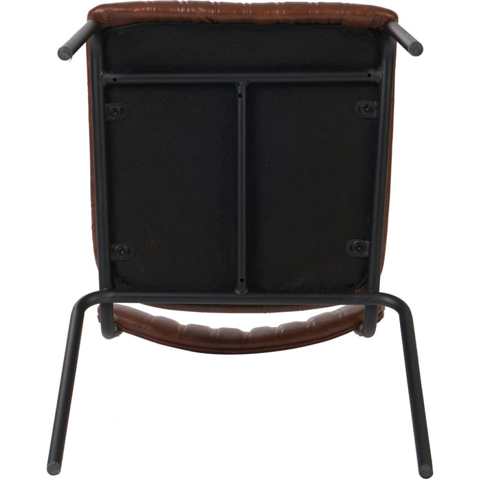 Modern Bistro Dining Chair Dining Chair with PU Leather Seat Light Brown 460x565x795mm |  TGS008 Makfry