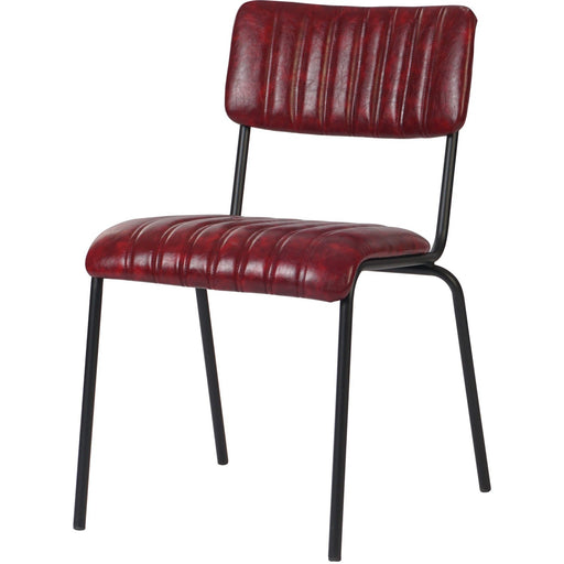 Modern Bistro Dining Chair Dining Chair with PU Leather Seat Red 460x565x795mm |  TGS010 Makfry