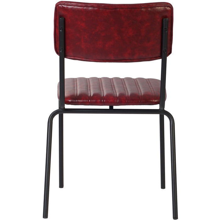 Modern Bistro Dining Chair Dining Chair with PU Leather Seat Red 460x565x795mm |  TGS010 Makfry