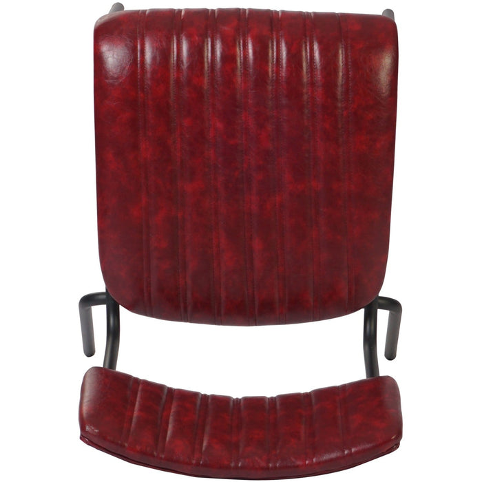 Modern Bistro Dining Chair Dining Chair with PU Leather Seat Red 460x565x795mm |  TGS010 Makfry