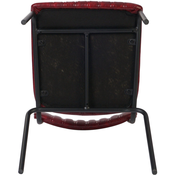 Modern Bistro Dining Chair Dining Chair with PU Leather Seat Red 460x565x795mm |  TGS010 Makfry