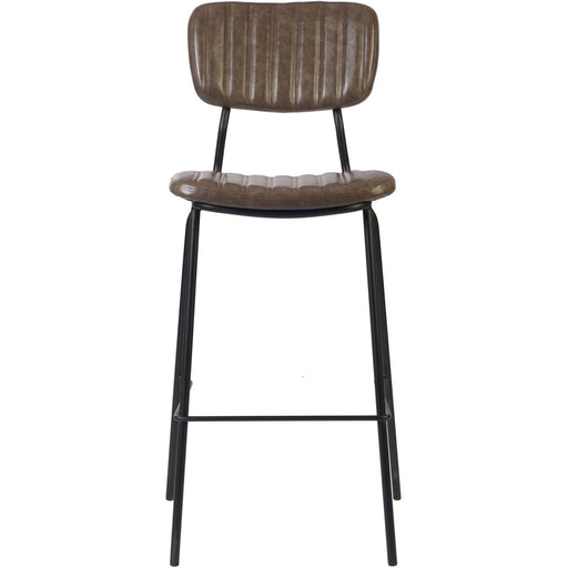 Modern High Bar Stool with PU Leather Seat Grey 460x540x1140mm |  TGS102 Makfry