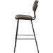 Modern High Bar Stool with PU Leather Seat Grey 460x540x1140mm |  TGS102 Makfry