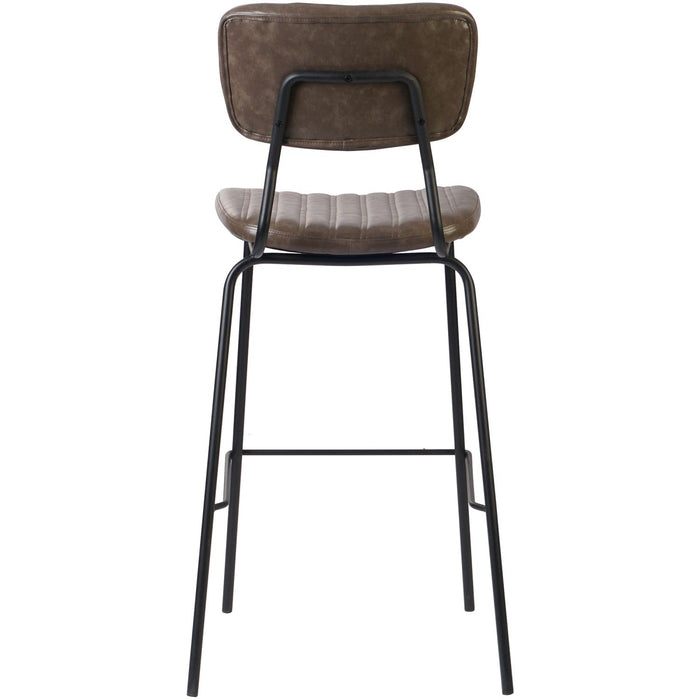 Modern High Bar Stool with PU Leather Seat Grey 460x540x1140mm |  TGS102 Makfry
