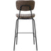 Modern High Bar Stool with PU Leather Seat Grey 460x540x1140mm |  TGS102 Makfry
