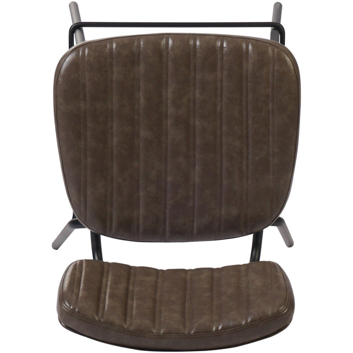 Modern High Bar Stool with PU Leather Seat Grey 460x540x1140mm |  TGS102 Makfry