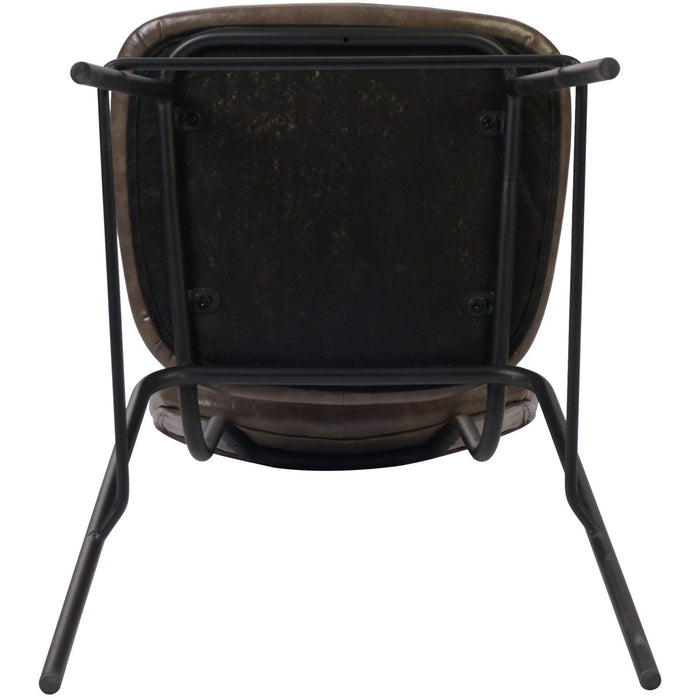 Modern High Bar Stool with PU Leather Seat Grey 460x540x1140mm |  TGS102 Makfry