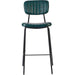 Modern High Bar Stool with PU Leather Seat Green 460x540x1140mm |  TGS104 Makfry