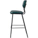 Modern High Bar Stool with PU Leather Seat Green 460x540x1140mm |  TGS104 Makfry