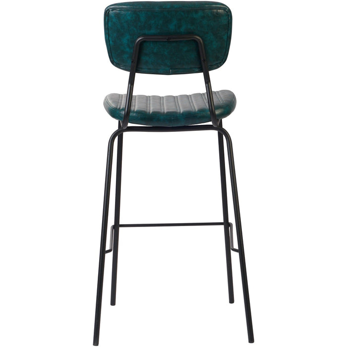 Modern High Bar Stool with PU Leather Seat Green 460x540x1140mm |  TGS104 Makfry