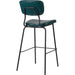 Modern High Bar Stool with PU Leather Seat Green 460x540x1140mm |  TGS104 Makfry