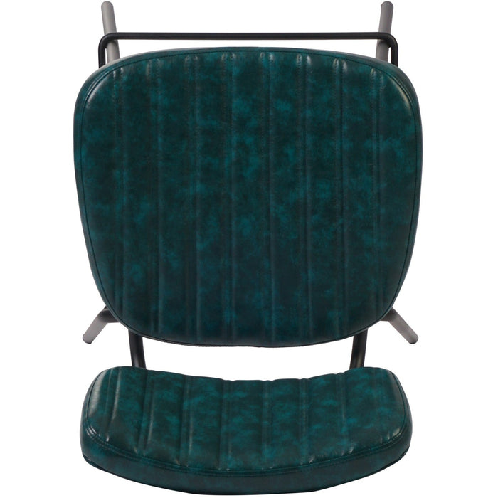 Modern High Bar Stool with PU Leather Seat Green 460x540x1140mm |  TGS104 Makfry