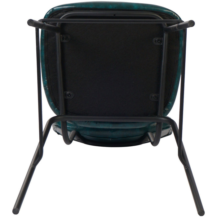 Modern High Bar Stool with PU Leather Seat Green 460x540x1140mm |  TGS104 Makfry