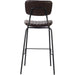 Modern High Bar Stool with PU Leather Seat Dark Brown 460x540x1140mm |  TGS106 Makfry