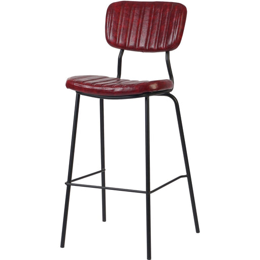 Modern High Bar Stool with PU Leather Seat Red 460x540x1140mm |  TGS110 Makfry