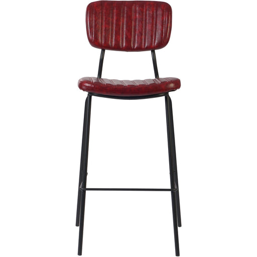 Modern High Bar Stool with PU Leather Seat Red 460x540x1140mm |  TGS110 Makfry