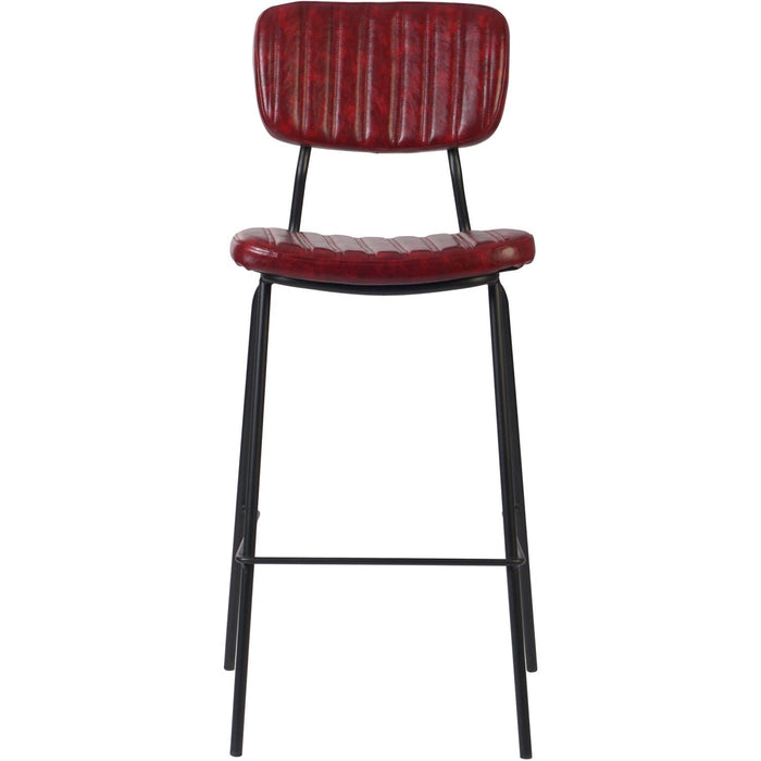 Modern High Bar Stool with PU Leather Seat Red 460x540x1140mm |  TGS110 Makfry