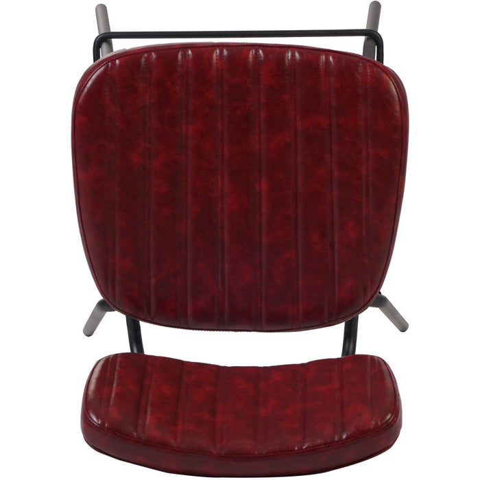 Modern High Bar Stool with PU Leather Seat Red 460x540x1140mm |  TGS110 Makfry