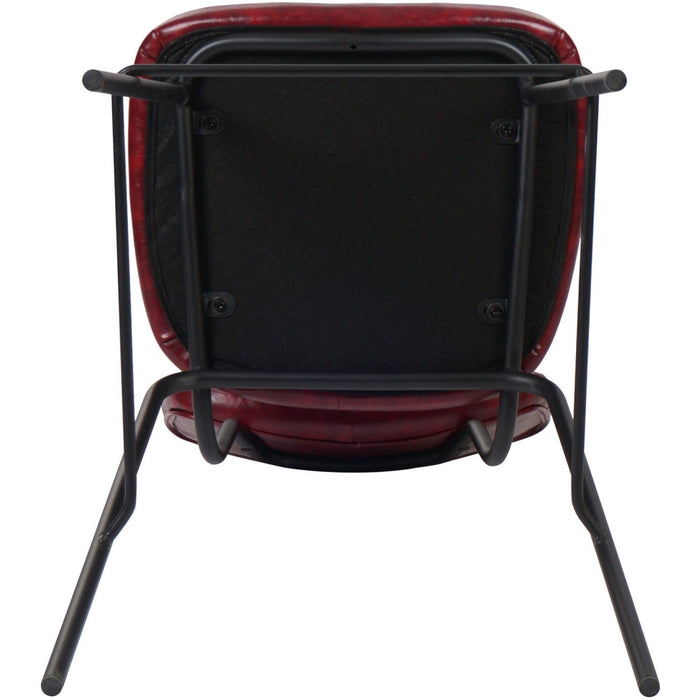 Modern High Bar Stool with PU Leather Seat Red 460x540x1140mm |  TGS110 Makfry