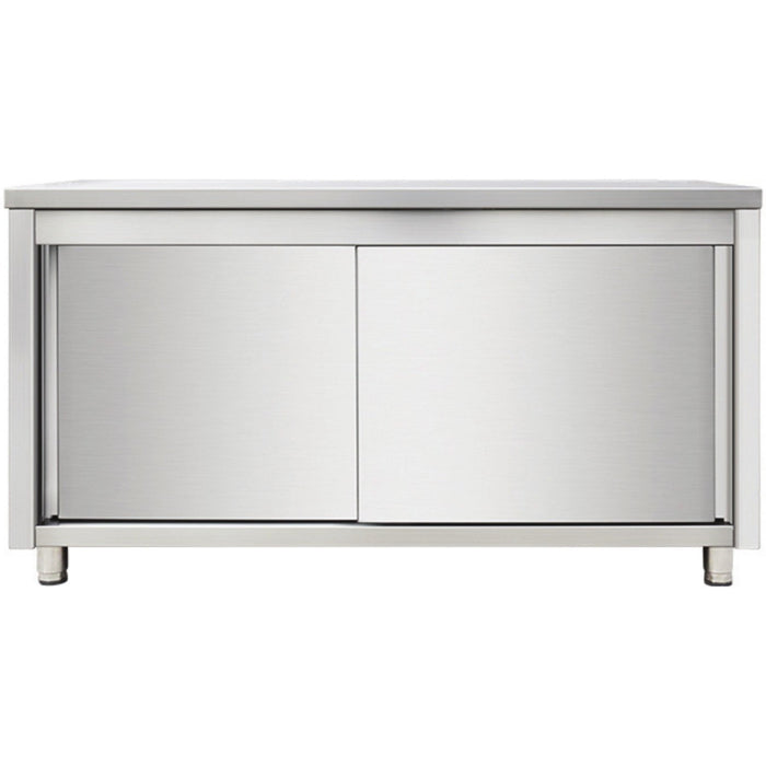 B Grade Commercial Worktop Floor Cupboard Sliding Doors Stainless Steel Width 1800mm Depth 700mm | Thasr187 B Grade Makfry
