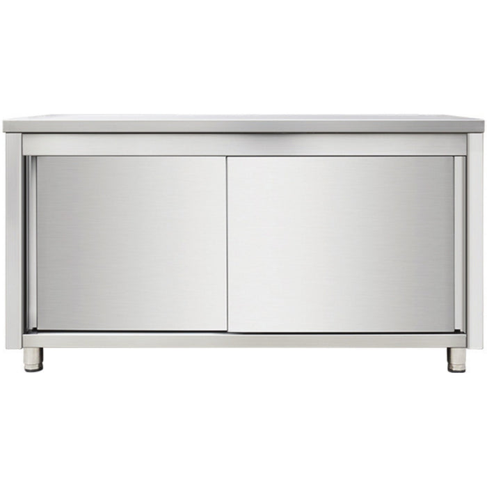 B GRADE Commercial Worktop Floor Cupboard Sliding doors Stainless steel Width 1500mm Depth 600mm |  THASR156 B GRADE