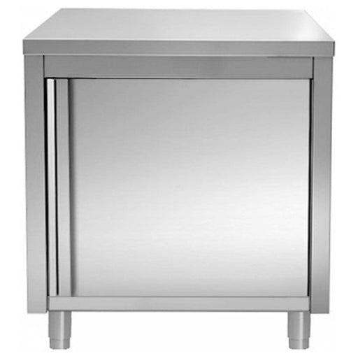 Commercial Worktop Floor Cupboard Hinged Door Stainless Steel 600x700x850mm | Vtc67 Sl Makfry