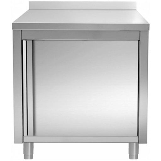 Commercial Worktop Floor Cupboard Hinged Door Stainless Steel Width 600mm Depth 700mm Upstand | Thasr67 A Makfry