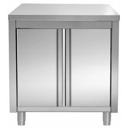 Commercial Worktop Floor Cupboard Hinged Doors Stainless Steel Width 800mm Depth 600mm | Thasr86 Makfry