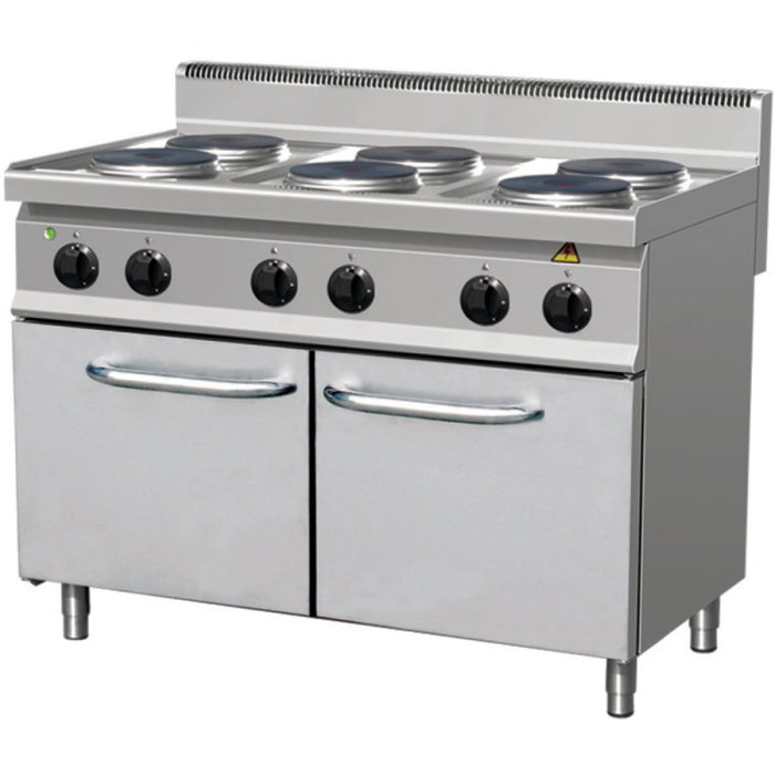 Professional Electric Cooker 6 plates 13.8kW Cabinet base |  THE7P6M