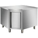Commercial Worktop Floor Cupboard Corner Unit Hinged Door Stainless Steel Sides 700mm | Thesr107 Makfry