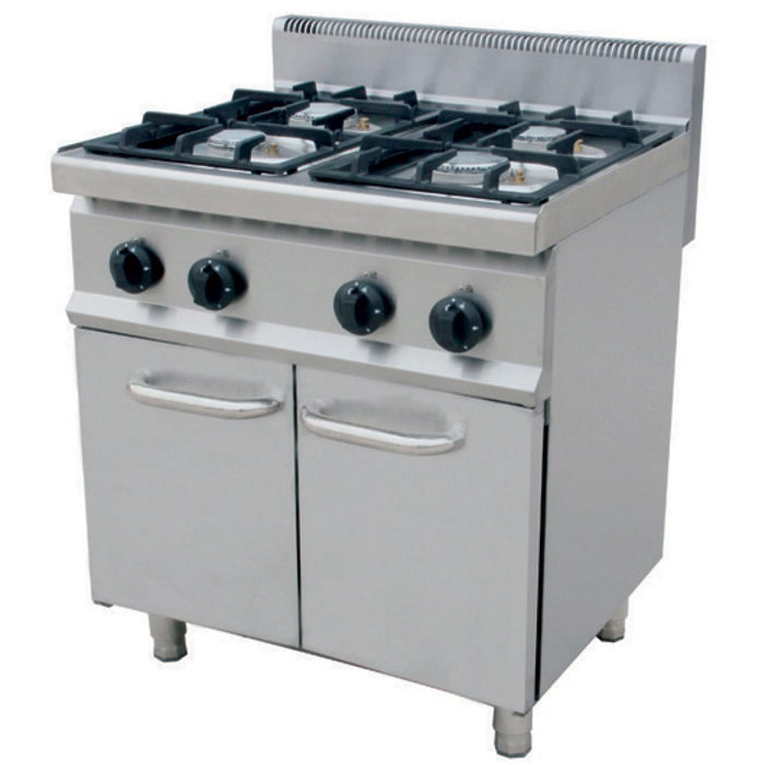 Professional Gas cooker on Cabinet base 4 burners 20kW |  THG7F4PW