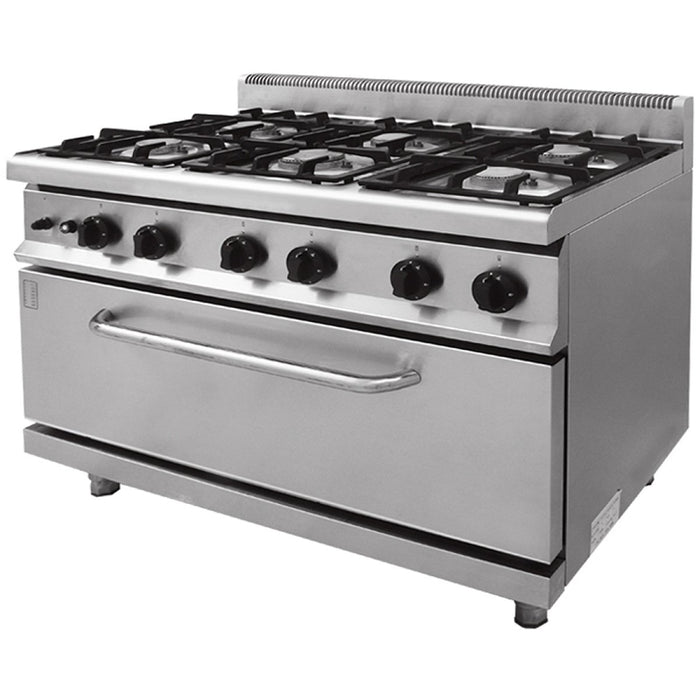 Professional Gas range 6 burners 30kW Gas oven 5.8kW |  THG7F6PWFG1