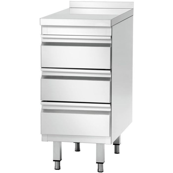 B Grade Commercial Drawer Cabinet Stainless Steel 3 Drawers Upstand Width 500mm Depth 600mm |  Vig563 A B Grade