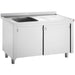 B Grade Commercial Sink With Cupboard Stainless Steel 1 Bowl Left Splashback Width 1000mm Depth 600mm | Vsc106 Lbs B Grade Makfry