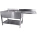Commercial Sink For Dishwashers 2 Bowls Left Bottom Shelf Splashback 1800x600x950mm | Yls186 Sbl2 Makfry