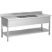 Commercial Sink Stainless Steel 2 Bowls Bottom Shelf Splashback 1800x600x950 | Yls186 Bm2 Makfry