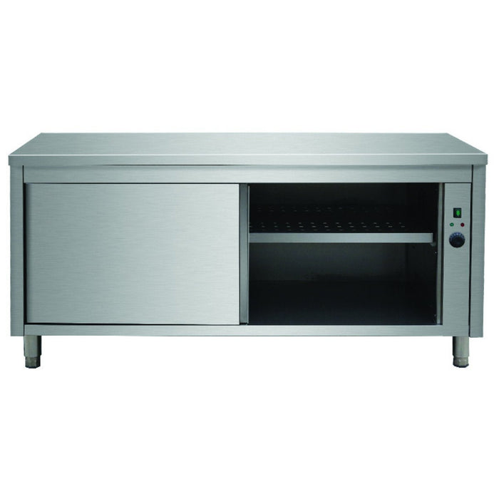 Professional Heated Cupboard Stainless Steel Sliding Doors Width 1600mm Depth 600mm | Thwsr166 Makfry