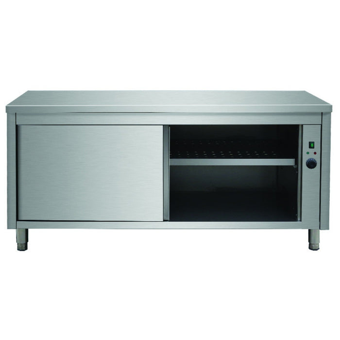 Professional Heated Cupboard Stainless Steel Sliding Doors Width 1800mm Depth 600mm | Vtc186 W Makfry