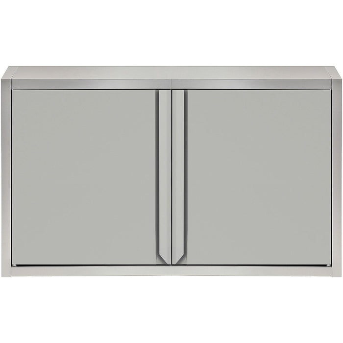 Wall cabinet 2 hinged doors Stainless steel Width 800mm Depth 400mm |  THWSR84