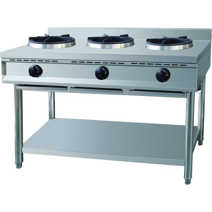 B Grade Professional Gas Wok Stove On Open Base 3 Burners 3x10k W | Thz3 B Grade Makfry