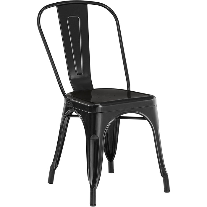Bistro Dining Chair Steel Black Indoors |  HYX5031 Makfry